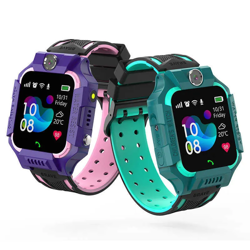 Montres intelligentes Caméras dôme Q19 Enfants Enfants Smart IP67 Étanche 2G Carte SIM LBS Tracker Caméra SOS Rappel de localisation d'appel Anti-Perte PK Q50 Q12 x0706