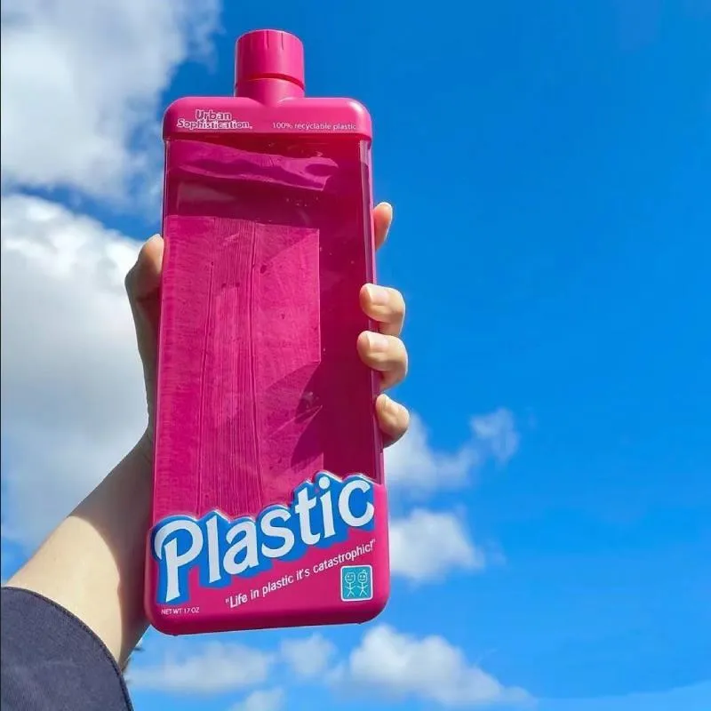 Fashion Urban Sports Bottle 500ml Water Cup Outdoor Fitness Flat Bottle Eco-friendly Antibacterial Juice Water Bottle