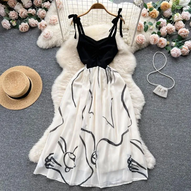 Vestidos Casuais Chic Sweet Butterfly Slip Dress Fairy A-line Mini Summer Beach Vacation Korean Fashion Vestidos Women Sundress Y2k