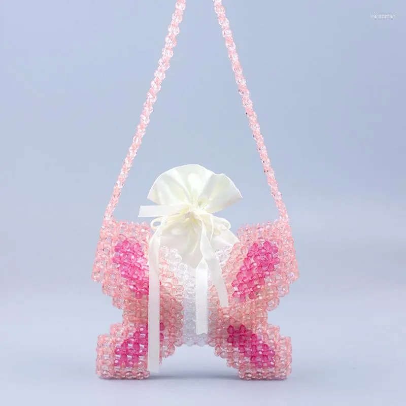 Bolsas de noite SHINE Bolsas de ombro transparentes personalizadas, cores contrastantes, formato de borboleta, caixa de axilas, meninas, bolsas fofas