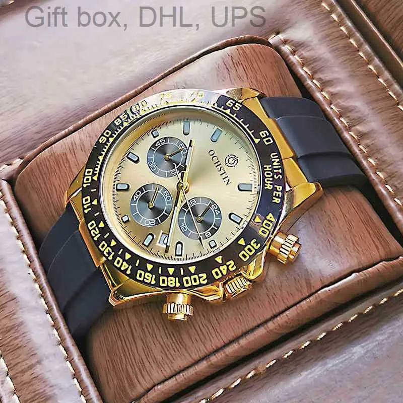 Chronograph watches Luxury designer watches rubber belt watch man waterproof cost effective big tiktok and the same family.