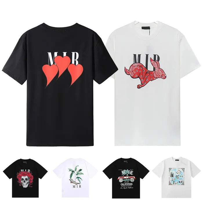 メンズレディースデザイナー Tシャツアミグラフィック Tシャツプリントファッションマン Tシャツ最高品質の綿カジュアル Tシャツ半袖高級ヒップホップストリート Tシャツ S-XL