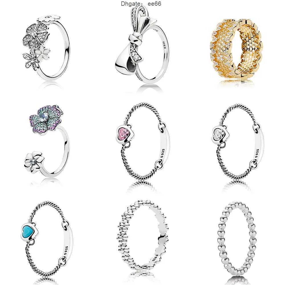 Bandringe 2019 Neu 100 % 925 Sterling Silber Pandora Ring 190984CZ 197232CZ 167100CZ 197086NRPMX 197191PCZ 197191CZ 197191NYA 191035 190615