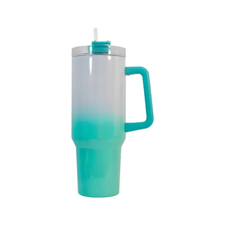 40 oz Tumbler with Handle, Rainbow Paint Insluated Tumbler with Lid and  Straw, Double Wall Vacuum