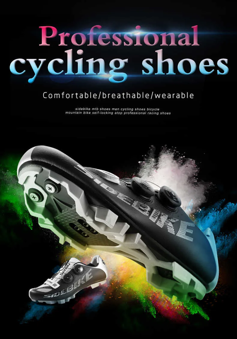 Ultralight Self Lock Carbon Mtb Shoes For Side Bikes And MTB