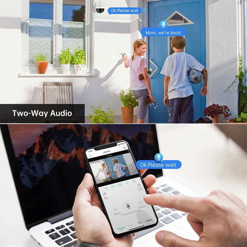 IP Камеры 4K 8MP Wi Fi PTZ CAMARN 4MP AI DETACTION DETACTION Video  Surveillance Outdoor Color Ir Night Vision Cloud CCTV CCTV Камера  Безопасности 230706 От 3 083 руб. | DHgate