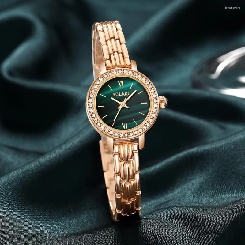Relógios de pulso feminino elegante diamante pulseira relógio de quartzo 2023 moda casual vestido de aço inoxidável relógio feminino relógio de pulso Relogio Feminino