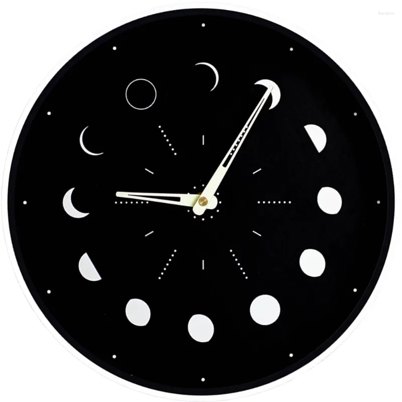 Zegary ścienne Świecący zegar Wystrój salonu Wyciszenie Sypialnia Dekoracyjny Boho Dom Proste Szkło Duże drewno Biuro Fioletowy