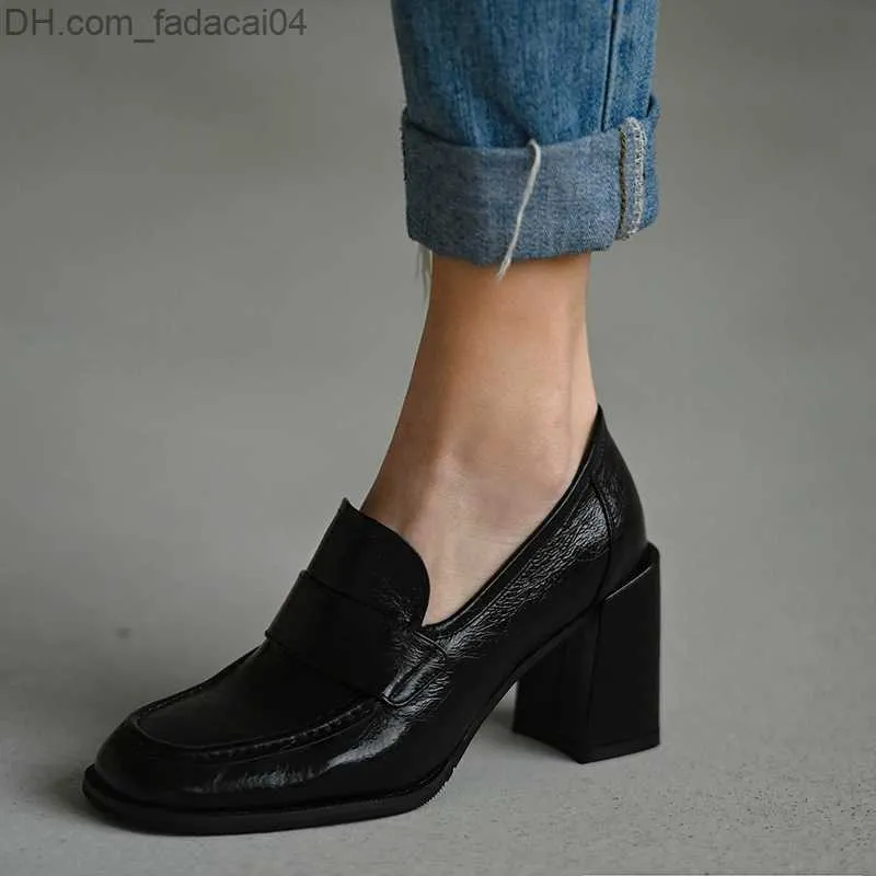 Klänning Skor Höst Dam Pump Loafers Tjockklack Plattform Lätt Oxford Damsandaler Dammode Retro College Kontorsklänning Skor Z230710