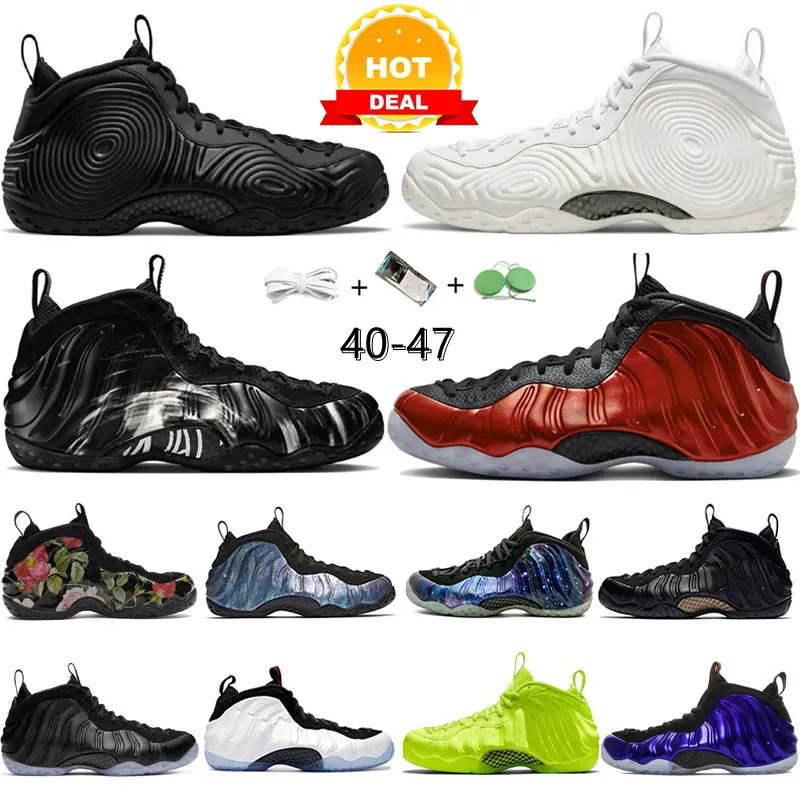 2023 Heren Foamposite Basketbalschoen Metallic Rood Zwart Suède Goud Abalone Galaxy 1.0 2.0 All Star Royal Volt Sequoia Phoenix Suns Foam Posite Trainers Sport Sneakers