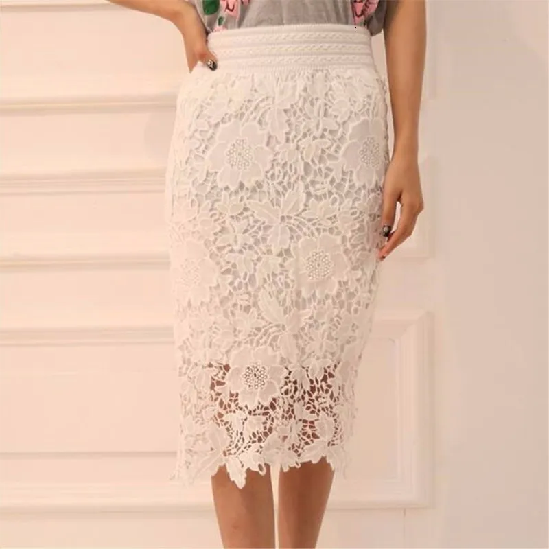 Floral lace pencil skirt discount