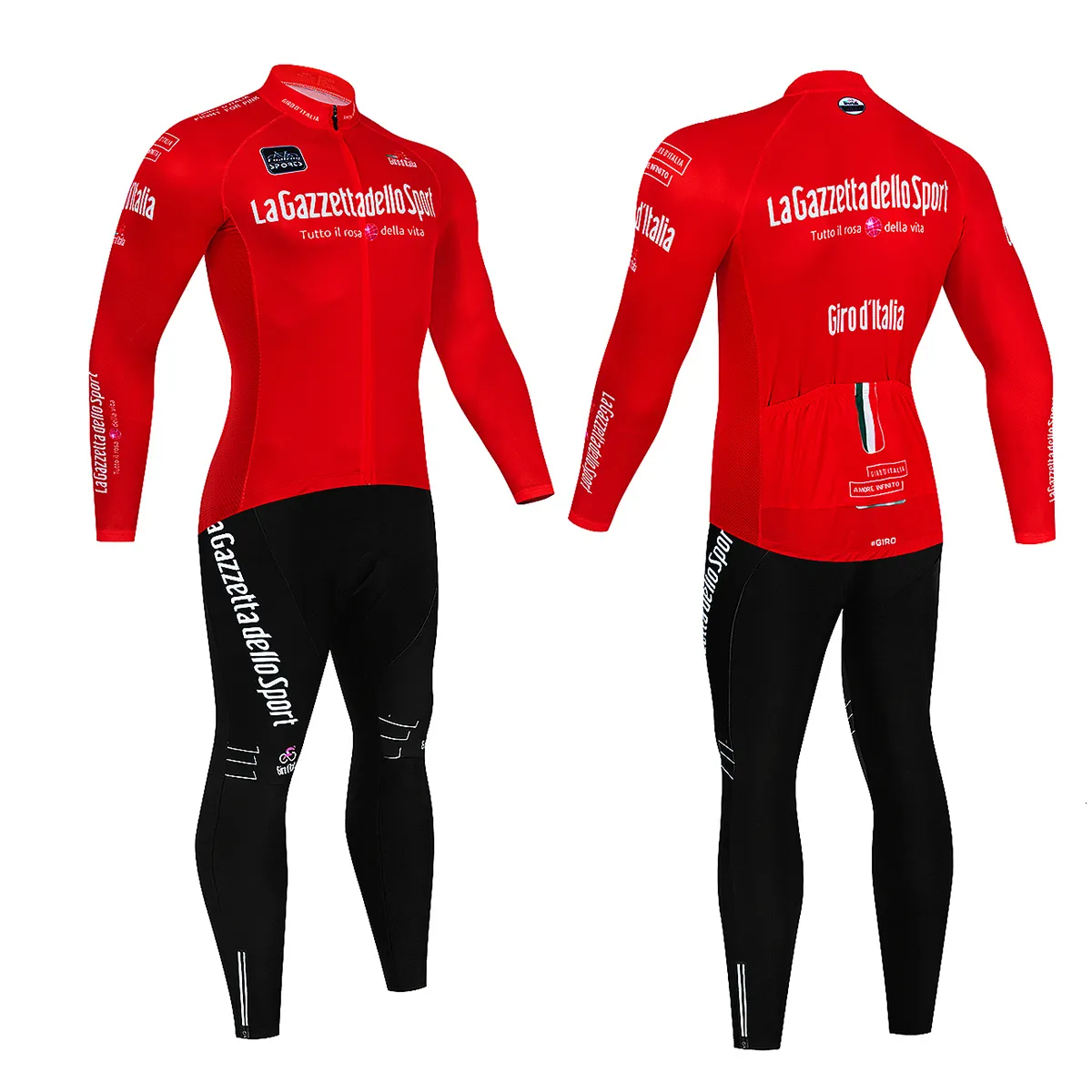 Wielertrui Sets Italië DITALIA mountainbike heren longsleeve pak fietsen kleding ademend MTB jersey ciclismo 230706