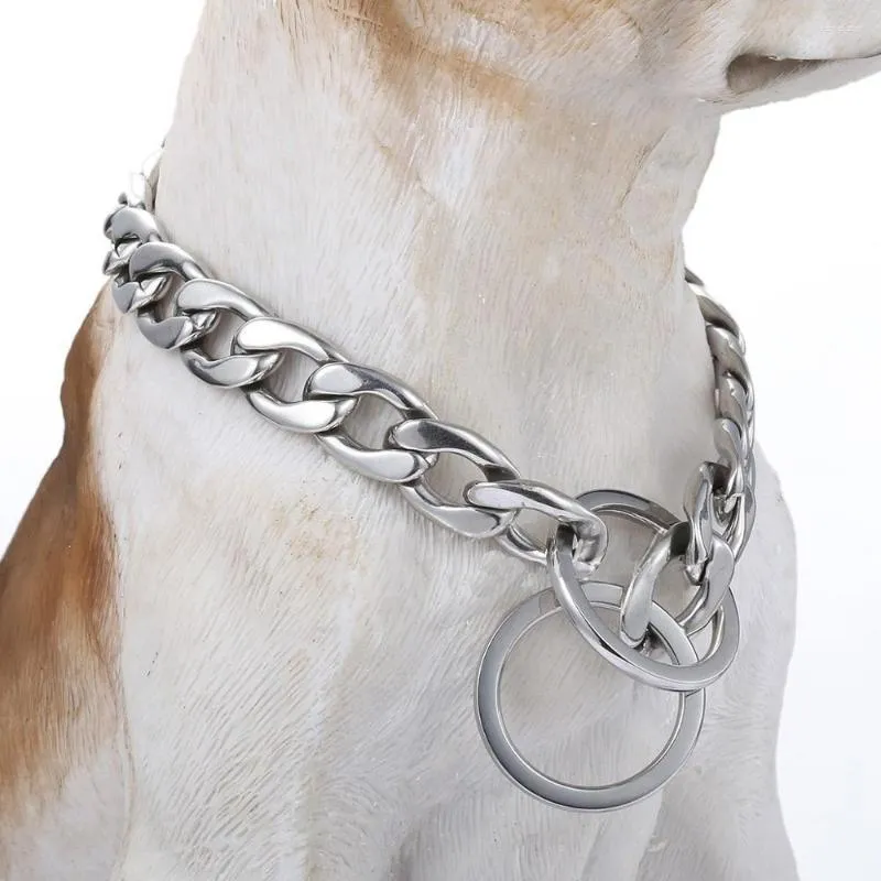 Choker Top in acciaio inossidabile Slip Pet Dog Chain Heavy Duty Training Choke Collari per cani di grossa taglia Controllo di sicurezza regolabile