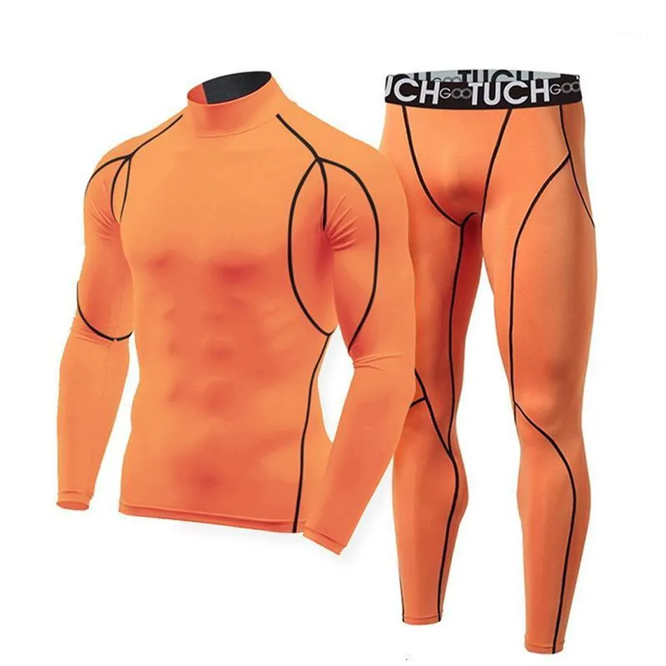 Termounderkläder för män Mode Bomull Vinter Herr Long Johns Set Kompression Plus Size Fitness Bodybuilding Shapers 2575761355G