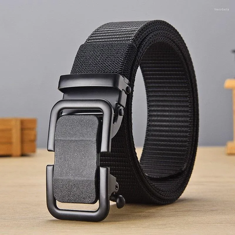 Belts DepertWin Men's Ratchet Web Belt Nylon Automatic Buckle Fully Adjustable No Holes Invisible For Men