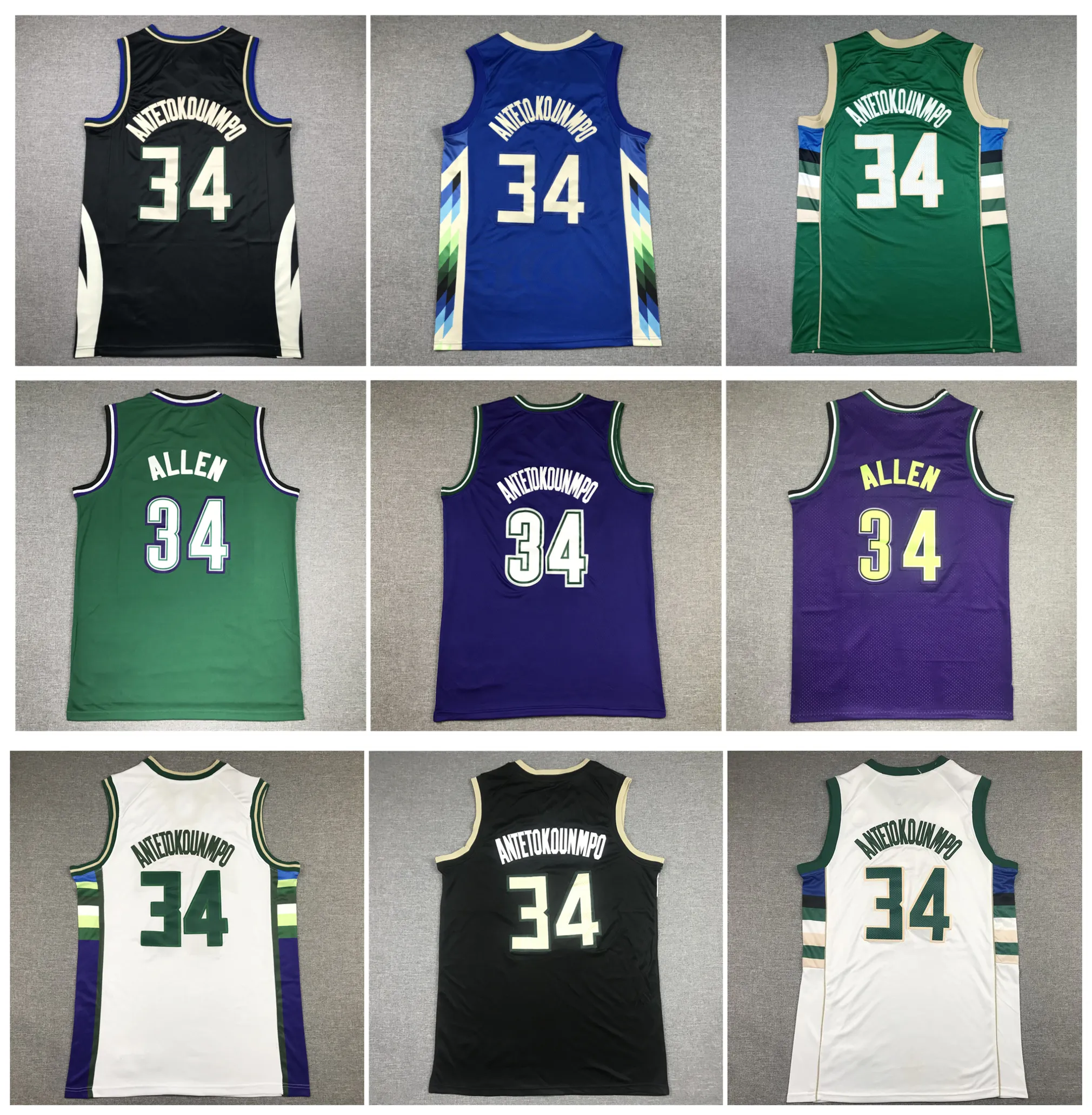 Buck Giannis Antetokounmpo Basketball Jersey S Ray Allen Mitchell And