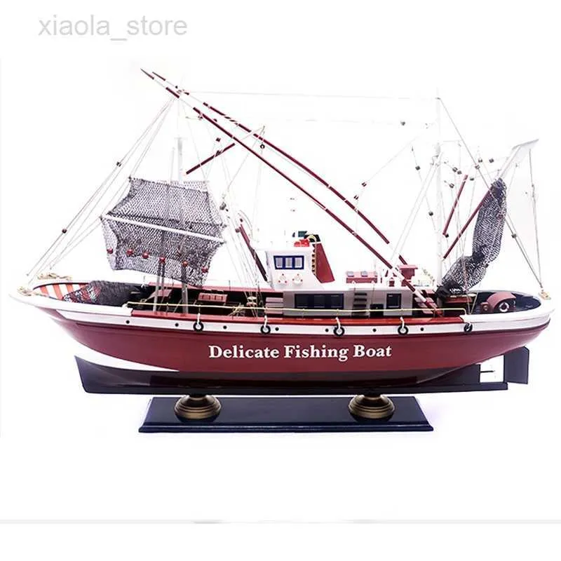Handcrafted Wooden Fishing Boat Airport Model Set Large Decorative Ornament  With Smooth Sailing HKD230706 From Xiaola_store, $158.65
