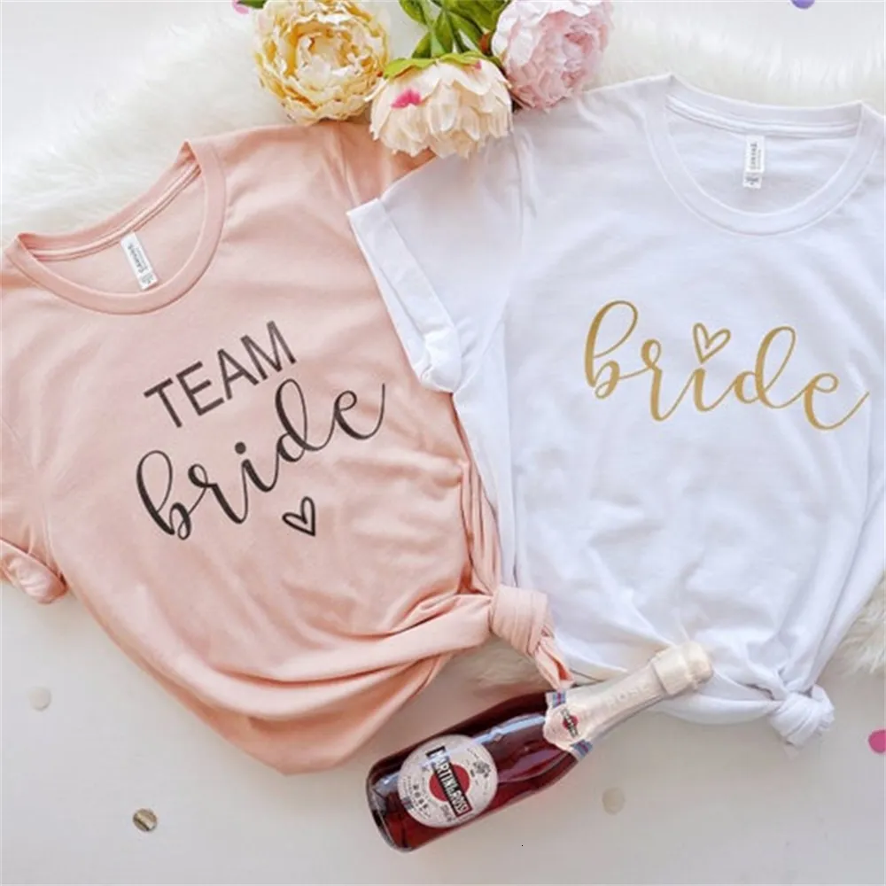 Dam T-shirt Bachelorette Team Brud T-shirt Bröllopsfest Ulzzang T-shirt Cato Dam Kort Dam Toppar 230705