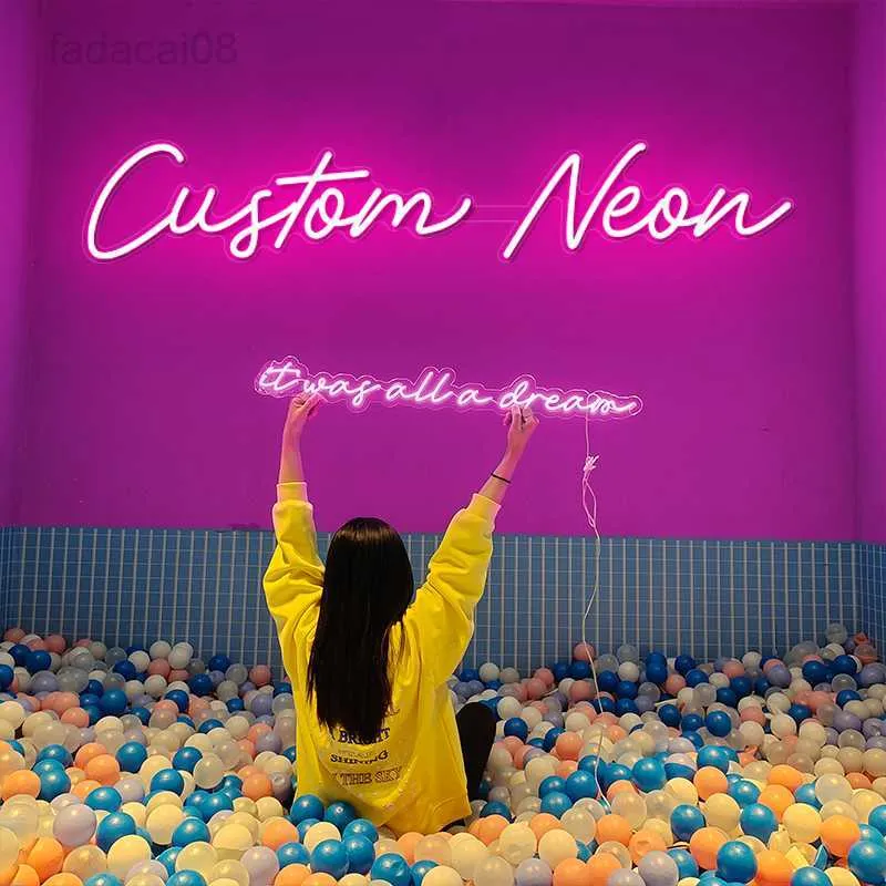 Personalisiertes LED-Neonschild | Dimmbar, Individueller Text | Für Wohnung, Bar, Hochzeit, Geschäft | Einfach Zu Installieren