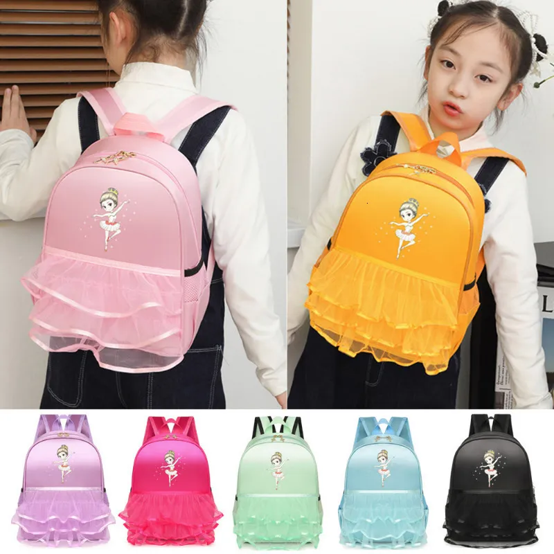 Mochilas à prova d'água jardim de infância infantil bolsas de dança menina balé bolsa latina mochila escola de treinamento 230705