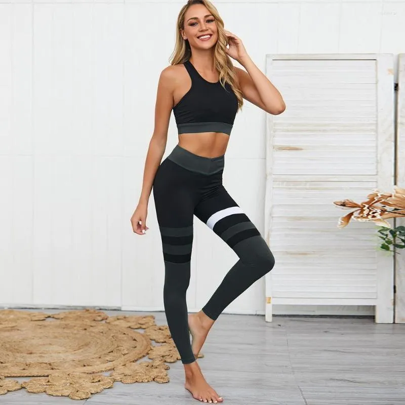 Stripe Patchwork Active Yellow Yoga Set For Women Fitness Suit With  Slimming Sportswear For Gym And Everyday Wear From Onlywear, $22.84