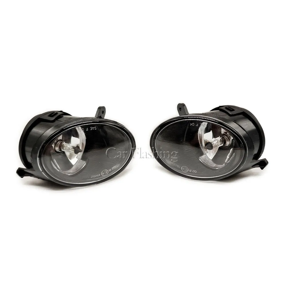 Pair Front Fog Lights For 2005-2008 Audi A6 & A6 Quattro – Clear Lens Black Housing – ROXX Halogen H7