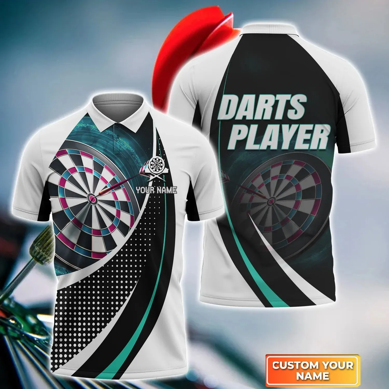 Men's Polos Darts Team Player Personalized 3D All Over Printed Mens Polo Shirt Summer Short Sleeve shirt Street Casual POLO shirt tops WK23 230705