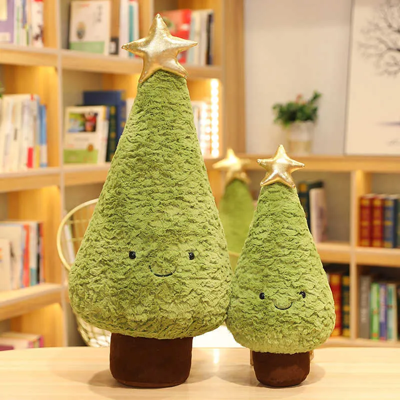 Stuffed Plush Animals 29-65CM Simulation Christmas Tree Plush Toys Cute Evergreen Plush Pillow Dolls ing Trees Stuffed for Christmas Dress Up HKD230706