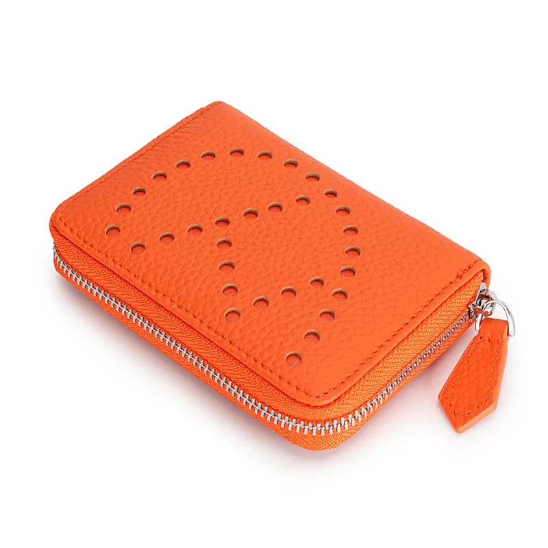 New Girls Kawaii ID Card Purses Genuine Leather Women Short Student Cute Zipper Small Wallet Female Fashion Candy Color