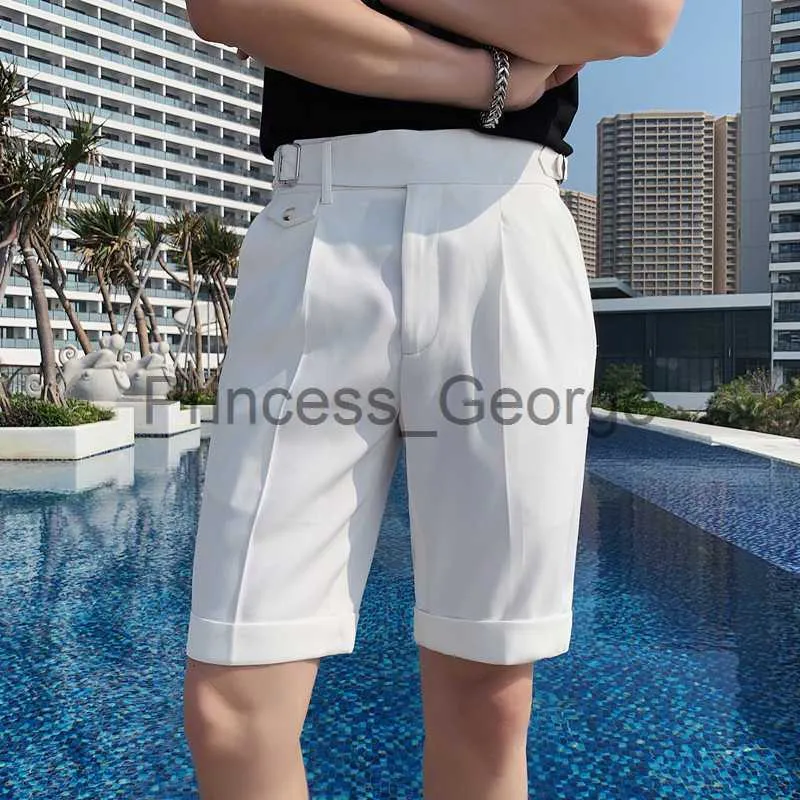 Mens shorts Mens Shorts 2022 Summer Thin Mens Shorts Fashion Business Dress Suit Shorts Male England Streatwear Five Points Pants 2936 AA230328 X071