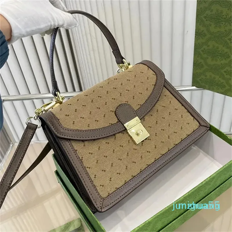 Designer -Bolsa de lona Bolsa tiracolo Bolsas mensageiro Bolsas tote Impressões Compartimento de carta Alça de ombro removível Botão magnético Couro