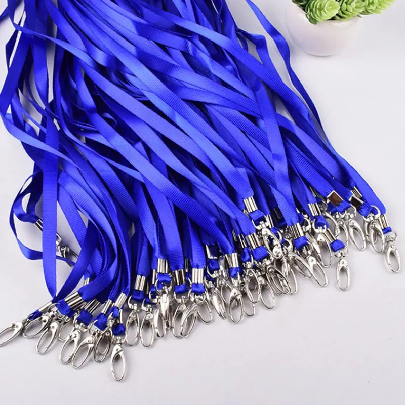 Other Office School Supplies 20pcs Blue Color ID Badge Card Holder Lanyard Business Organizer Portable Ropes Lanyards Neck Strap 230705