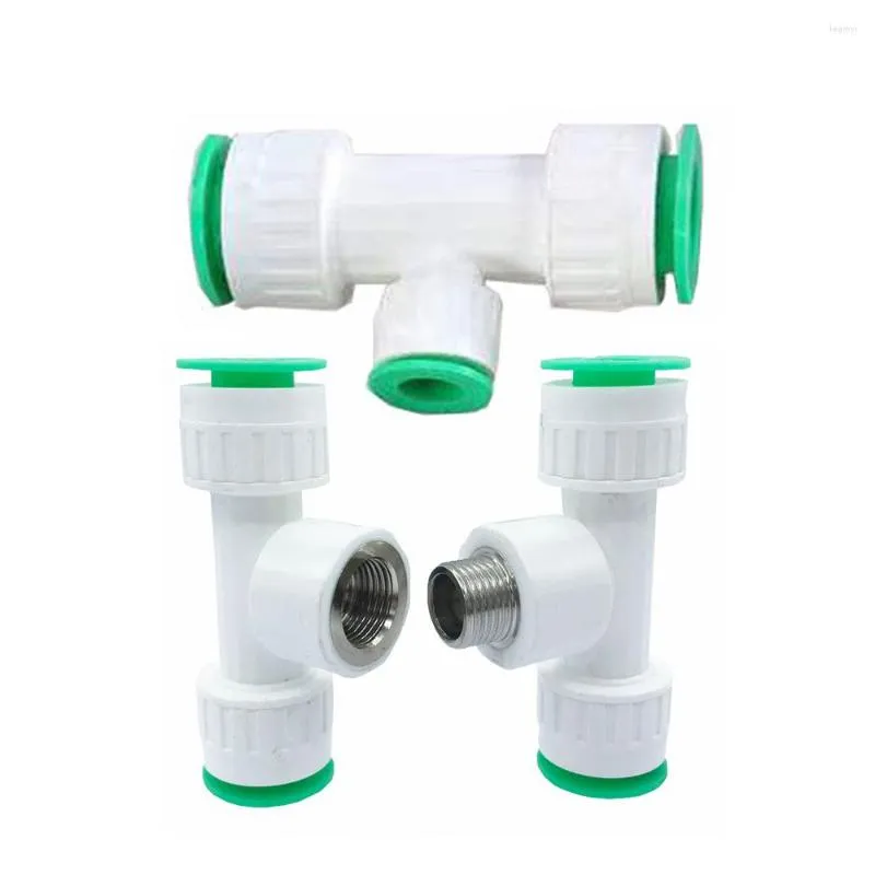 Watering Equipments T Shape Screw Thread Quick Connector Garden Agriculture Irrigation Water Electricity Installation PE PVC PPR Pipe