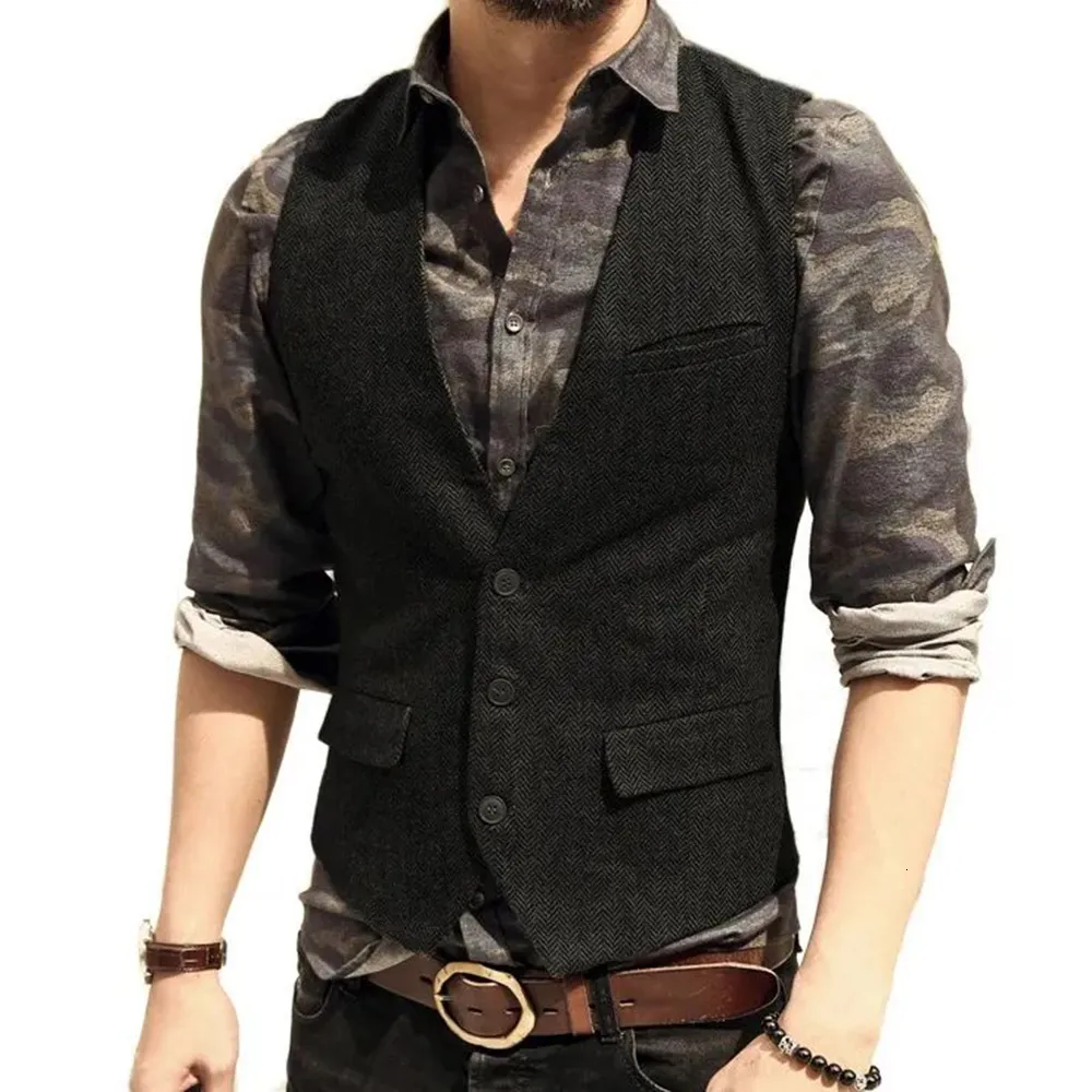 Herrenwesten Business Casual Retro Persönlichkeit Anzug Vest Vest Britisch Stil Elegant Gentleman Professional Slim gutaussehende Single Breasted 230705