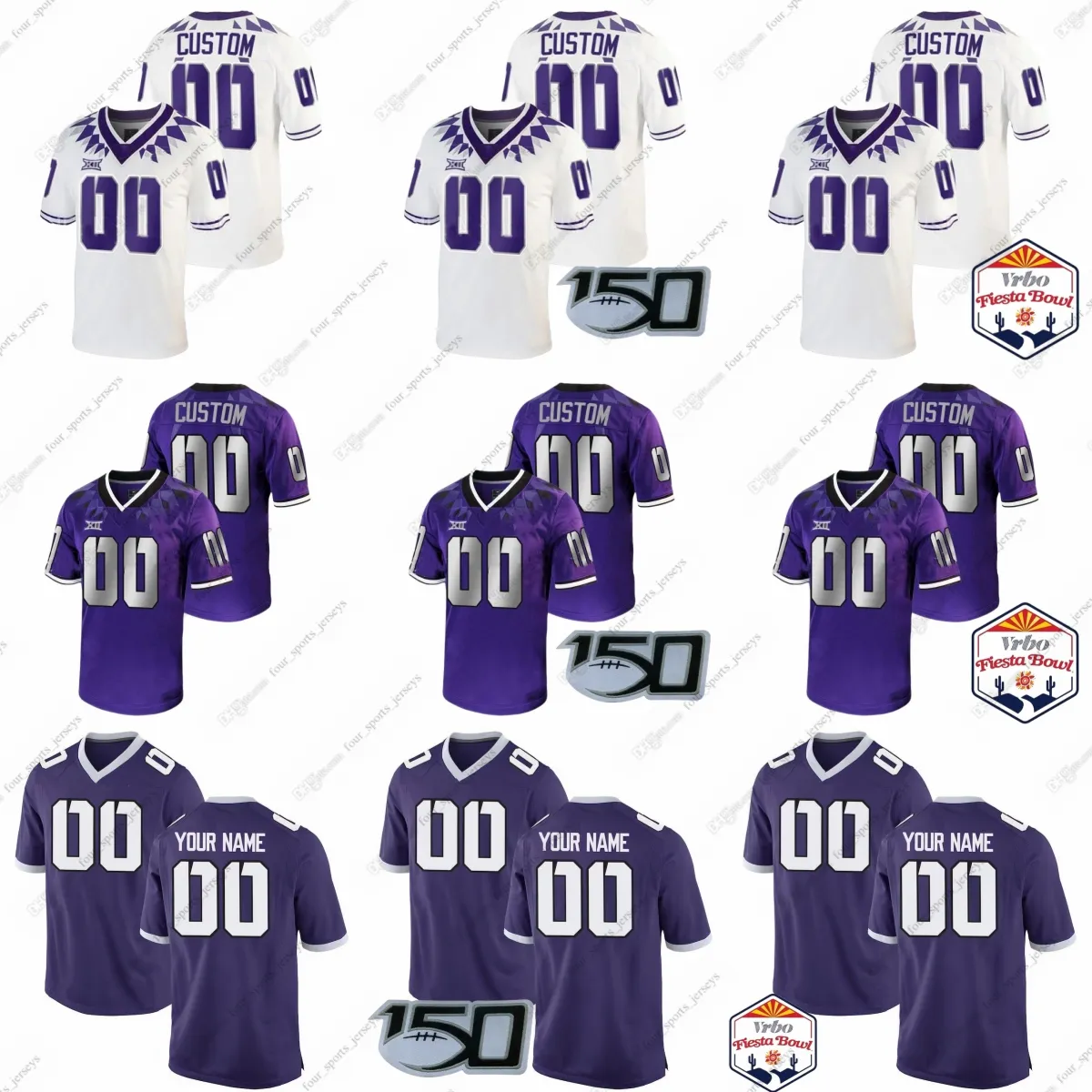 Tcu Football Custom Jersey Personalized NCAA TCU Horned Frogs
