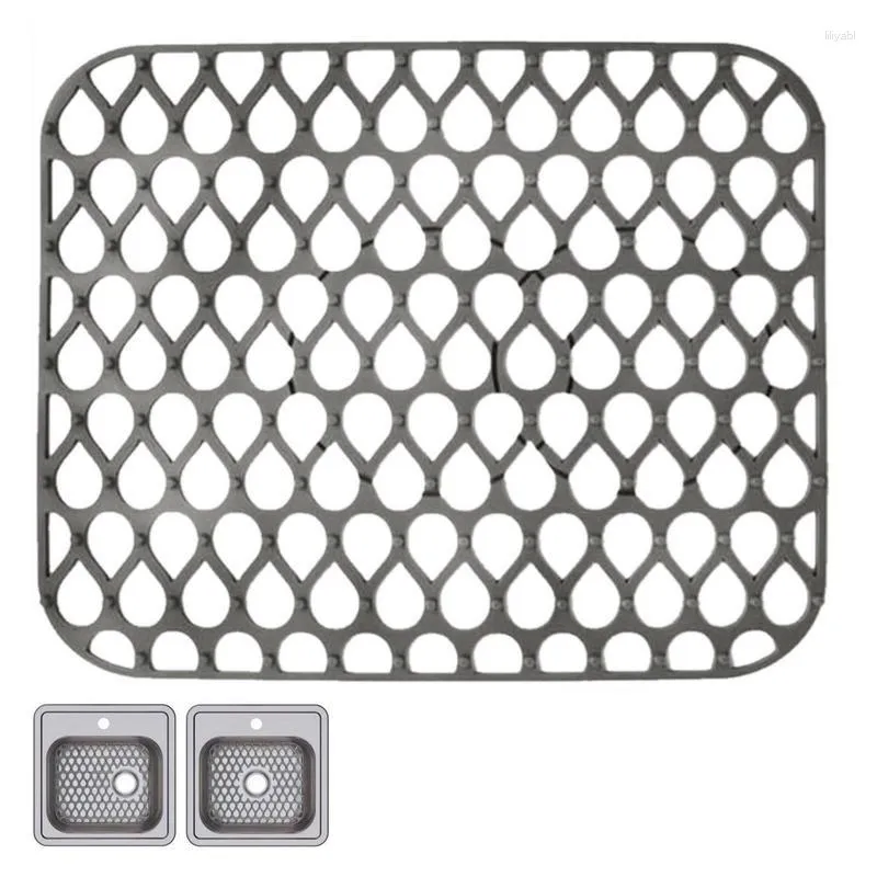 Tapis de table Tapis d'évier de cuisine en silicone Grand protecteur Protecteurs d'accessoires de grille pour acier inoxydable antidérapant