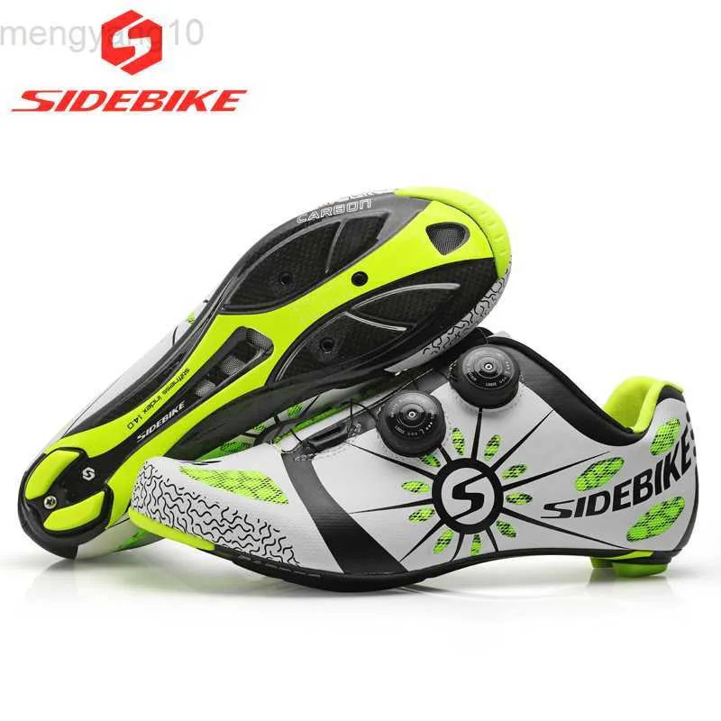 Cycling Footwear Sidebike cycling shoes road carbon fiber bike shoes men professional athletic bicycle sneakers self lock road bike shoes 39-46 HKD230706