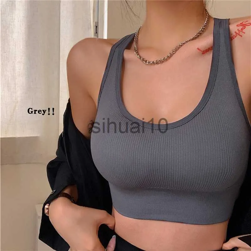 Unbranded US Women Sexy Crop Tops Tube Top Sleeveless Camis Seamless Sports  Bra Tank Tops