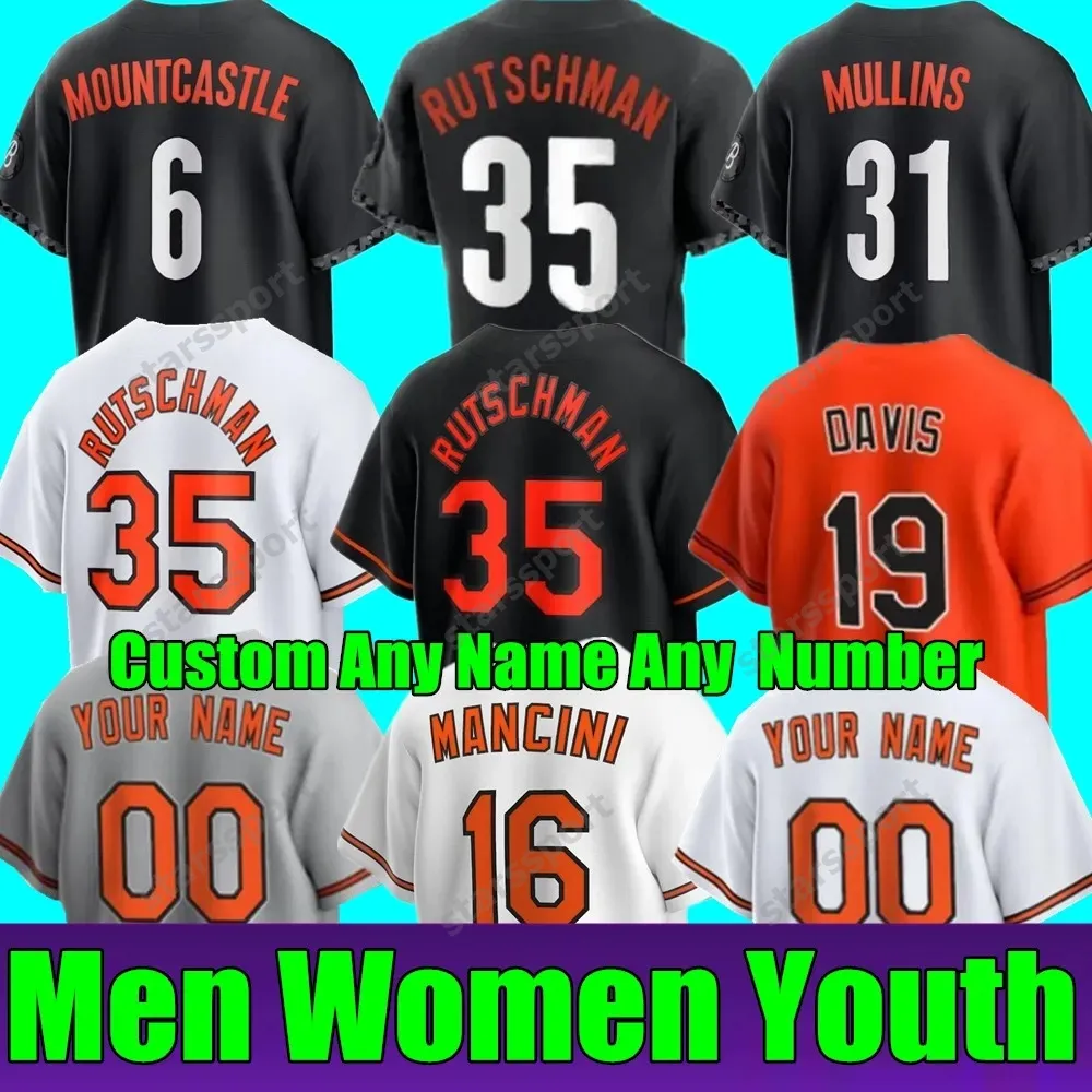 Adley Rutschman 2023 City Connect Baseball Trikot Cal Ripken Ryan Mountcastle Cedric Mullins Austin Hays Henderson Frazier