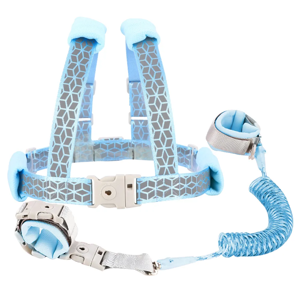 Ailes de marche pour bébé Laisse pour tout-petits Bracelet anti-perte Harnais réfléchissant Verrouillage enfant pour l'extérieur Anti-perte Poignet Lien Sangle Corde Produits de sécurité pour enfants 230705