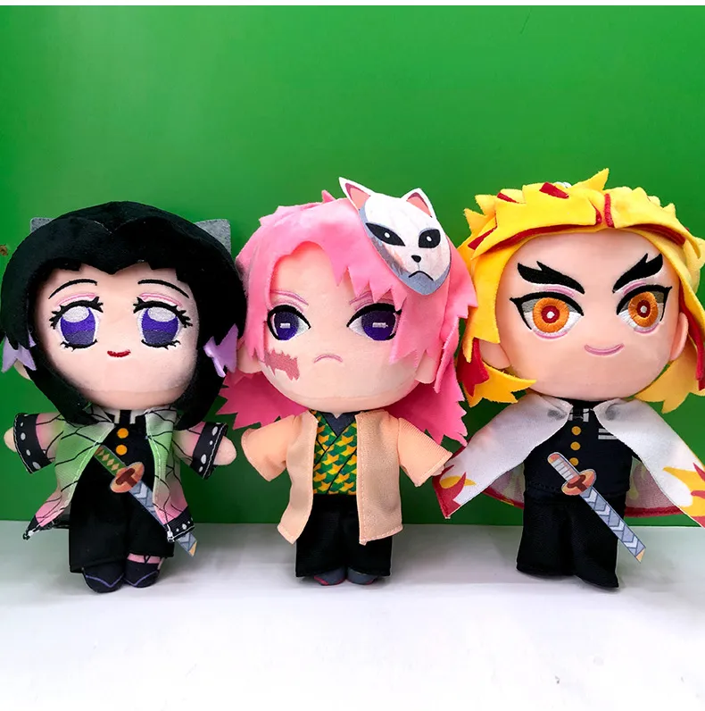 Wholesale cute Demon Slayer Standing plush toy children's game Playmate Holiday gift room decor