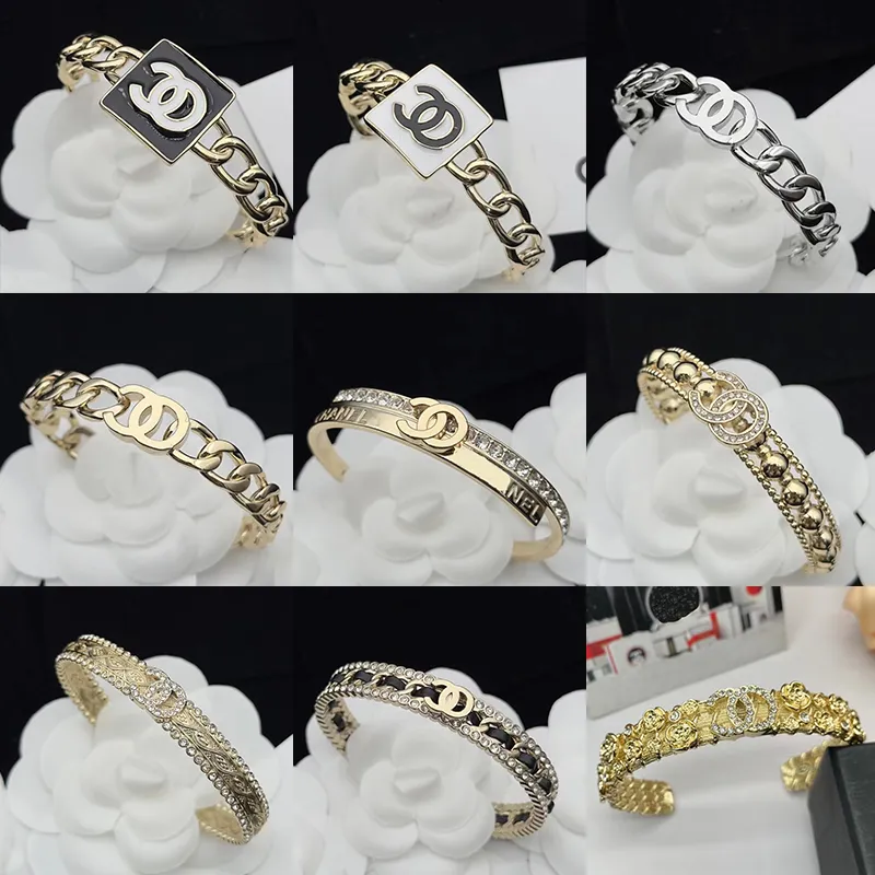 2023 Nouvelle Marque CC Manchette Bracelet De Mode Couple Designer Bracelet Classique En Acier Inoxydable Électrolytique 18K Or Bracelet pour HommesFemmes