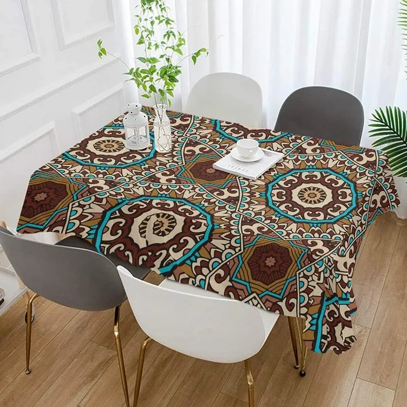 Toalha de Mesa Mandala Mexicana Padrão Talavera Capa de Mesa