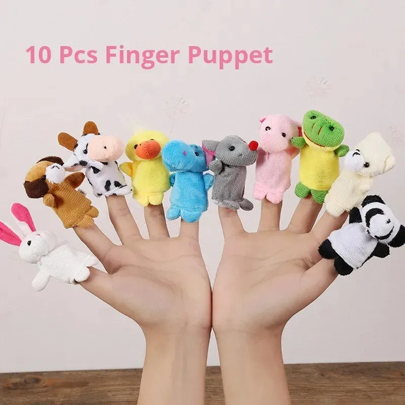 10 Stück Cartoon Handpuppe Fingerpuppe Baby Kinder Geschichte Früherziehung Beruhigende Puppe Plüschtier
