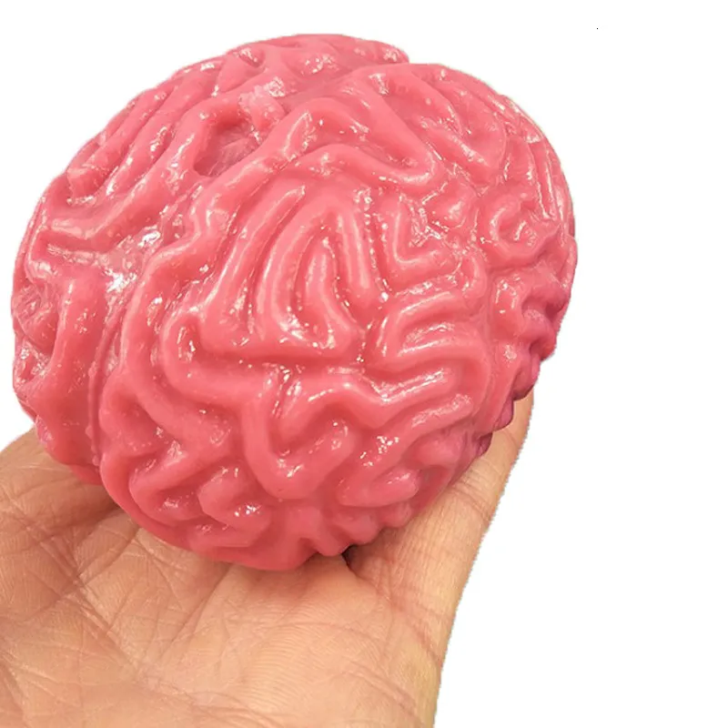 Dekompressionsleksak 1 st Nyhet Squishy Brain Toy Klämbar roliga leksaker Lindra stressboll Boteleksak Tecknad djur Kläm Nostress Toy Dropshipp 230705