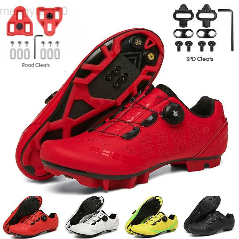 Chaussures De Cyclisme Chaussures De Cyclisme Vélo De Route Hommes Cycle Vtt Chaussures Baskets Taquet Plat Course Femmes Vélo De Montagne Spd Sapatilha Tenis De Ciclismo HKD230706