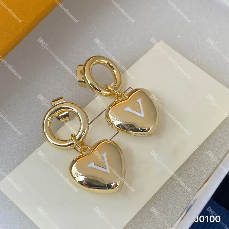 Love Eardrop guld örhängen för kvinnor Designer Stud med presentbox brev örhängen smycken