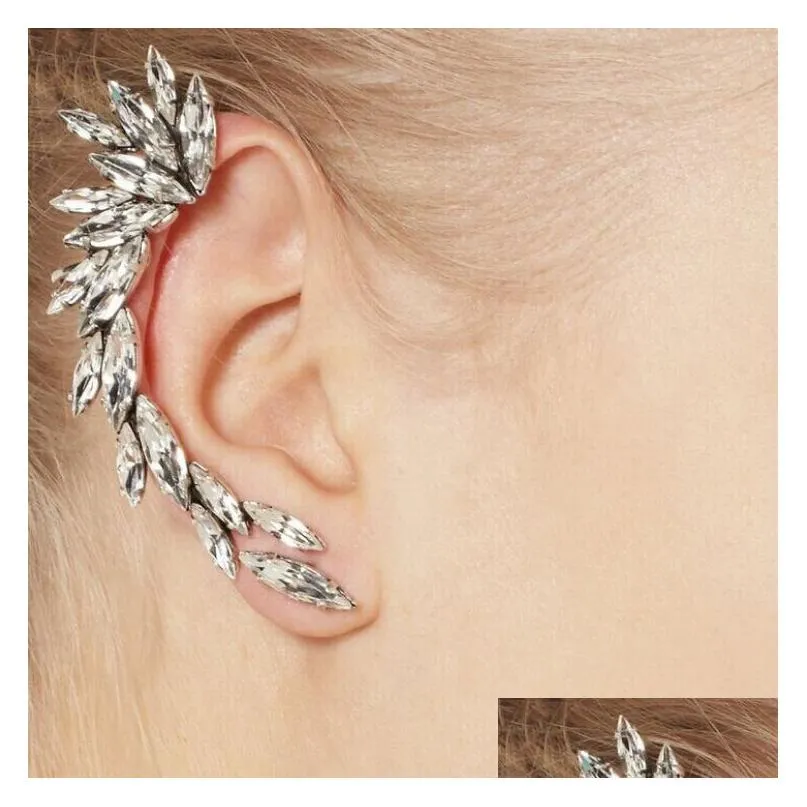 Ear Cuff europejska moda Punk Menisk kolczyki wartość wysokiej jakości akrylowe pióro z kobietami biżuteria hurtowa Drop Delivery Dhszn