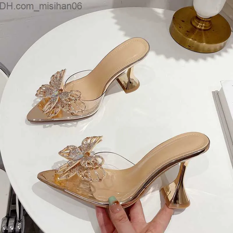Crystal cheap transparent shoes
