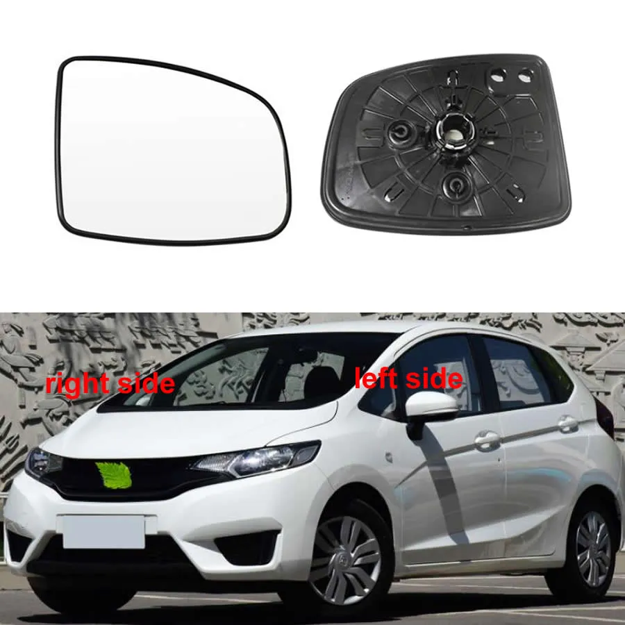 Para honda fit 2014-2020 acessórios do carro exterior espelho retrovisor lateral lente porta asa espelhos retrovisores vidro sem aquecimento